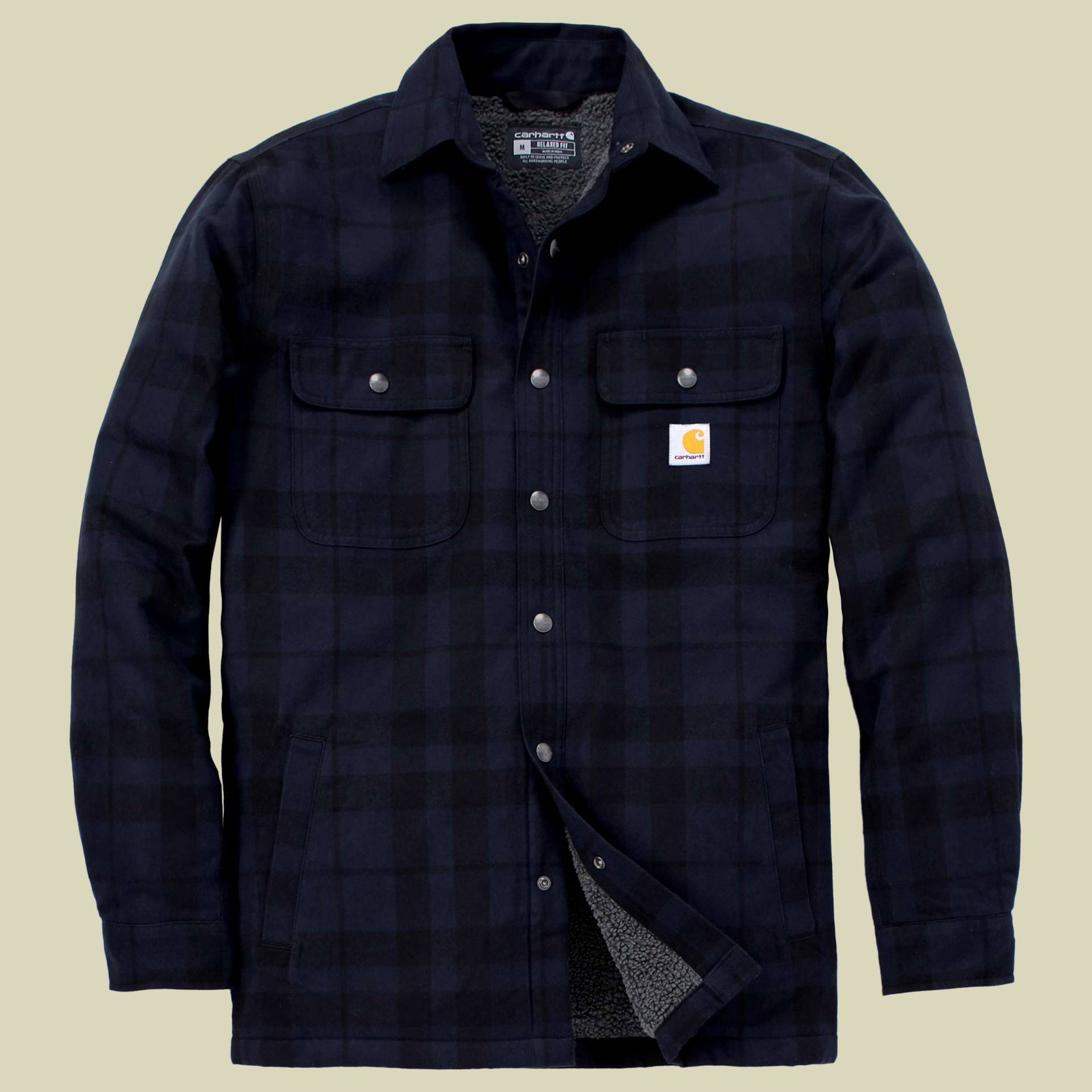 Relaxed Fit Flannel Sherpa-Lined Shirt Men M blau - navy Relaxed Fit Flannel Sherpa-Lined Shirt Men M blau - navy von Carhartt
