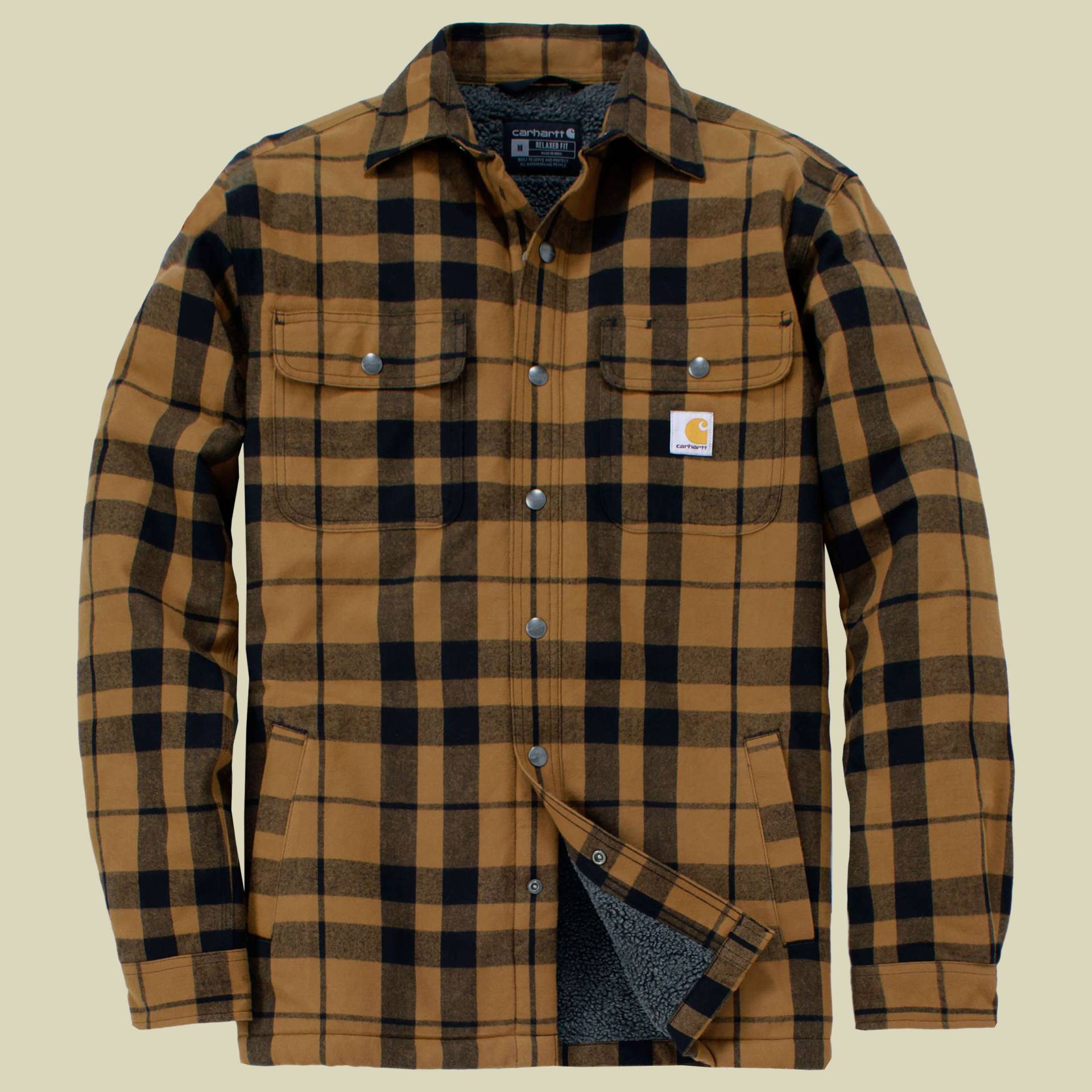 Relaxed Fit Flannel Sherpa-Lined Shirt Men M braun - carhartt brown Relaxed Fit Flannel Sherpa-Lined Shirt Men M braun - carhartt brown von Carhartt