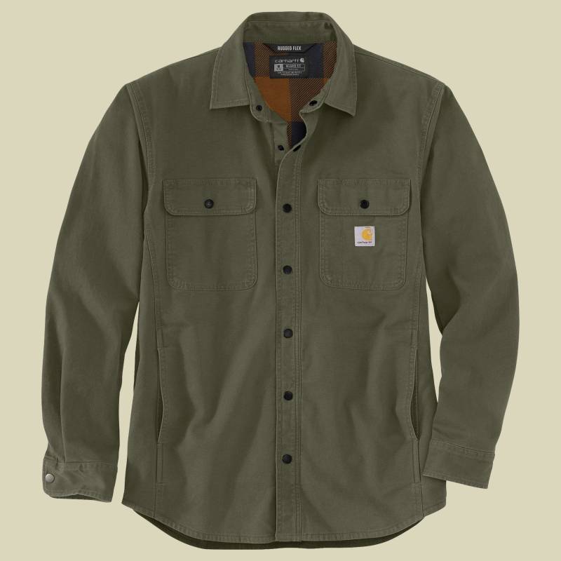 Rugged Flex Relaxed Fit Canvas Fleece-Lined Shirt L grün - basil von Carhartt
