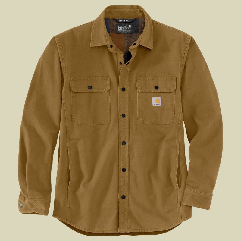 Rugged Flex Relaxed Fit Canvas Fleece-Lined Shirt S braun - oak brown von Carhartt
