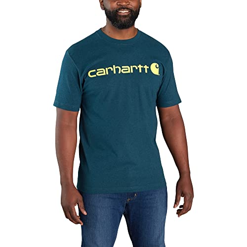 T-Shirt mit lockerer Passform, kurzärmelig, Logo-Grafik, Night Blue Heather, 3XL von Carhartt