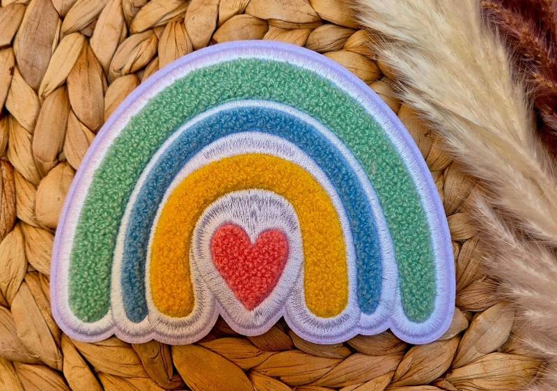 Chenille Patch Regenbogen, Bügelbild, Aufnäher von CariNoSo