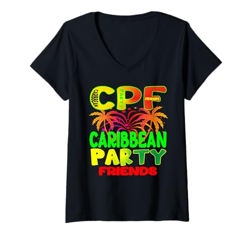 Damen Karibik Party Outfit Karibik Party Outfits für Frauen T-Shirt mit V-Ausschnitt von Caribbean pool party outfit Caribbean party outfit