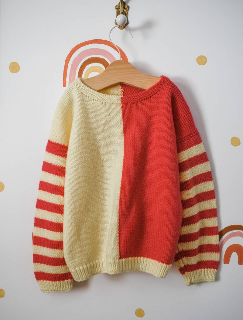 Kinder "Zitrone & Melone" Handgestrickter Wollpullover von CaribouMarket