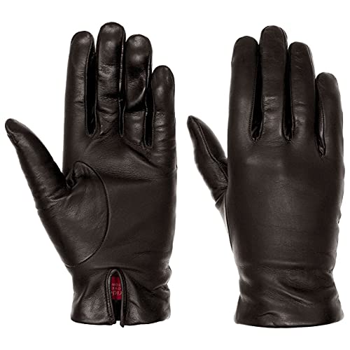 Caridei Classic Nappaleder Damenhandschuhe Fingerhandschuhe Lederhandschuhe (8 1/2 HS - schwarz) von Caridei