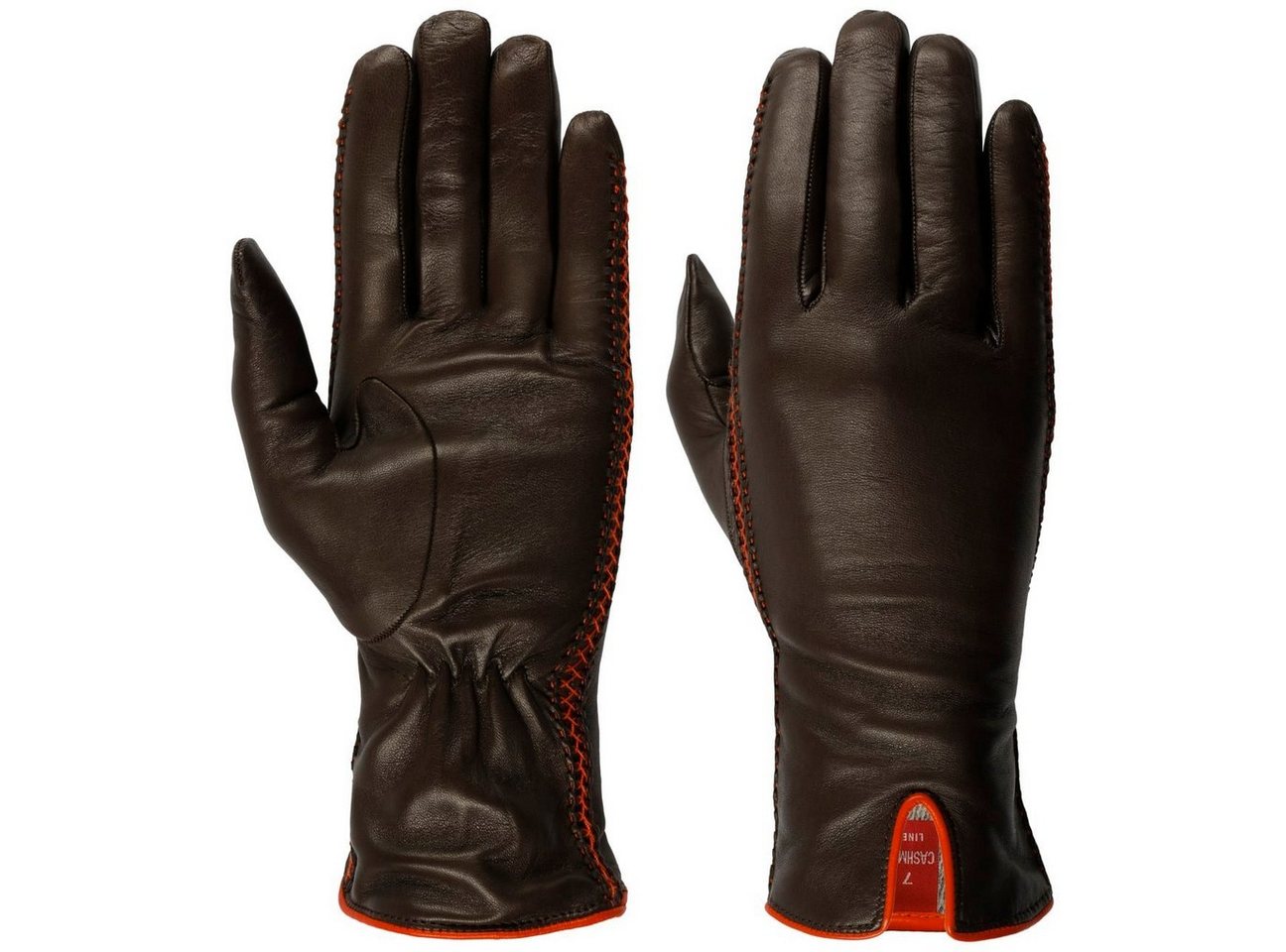 Caridei Lederhandschuhe (1-St) Fingerhandschuhe mit Futter, Made in Italy von Caridei