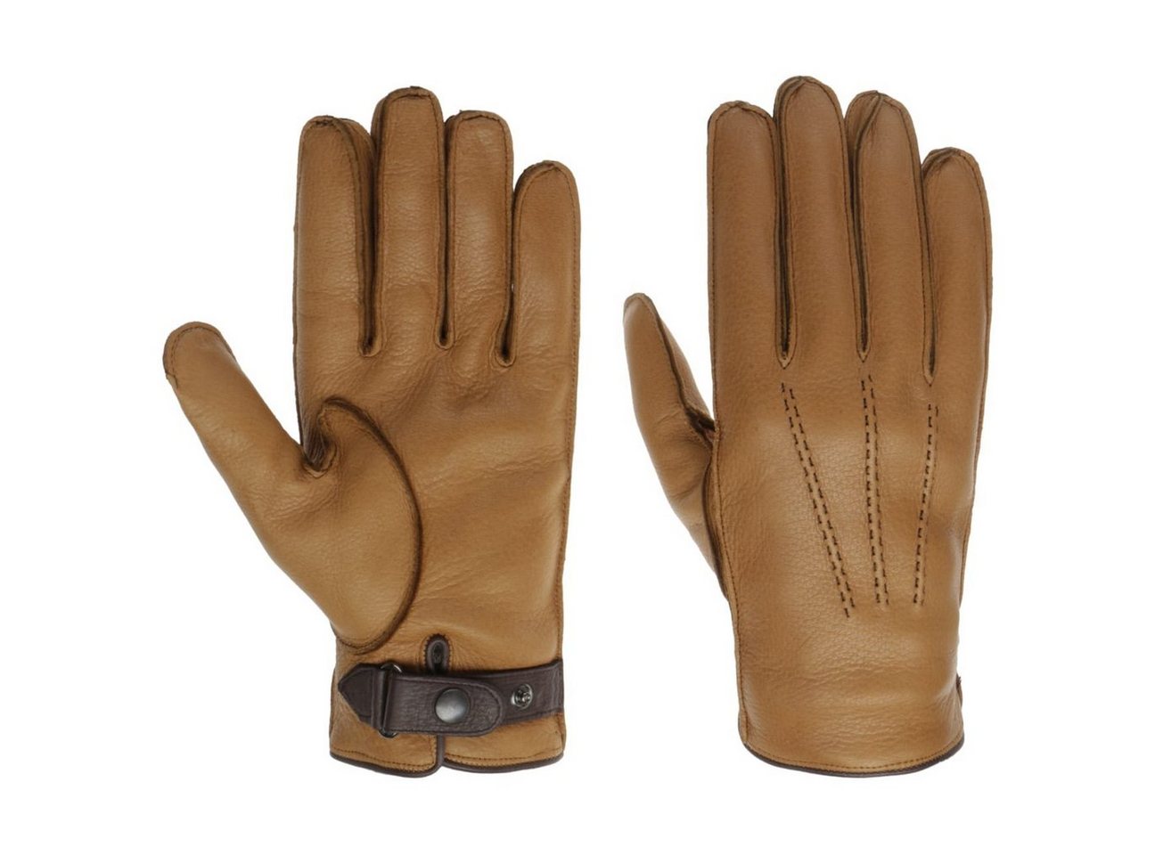 Caridei Lederhandschuhe (1-St) Fingerhandschuhe mit Futter, Made in Italy von Caridei