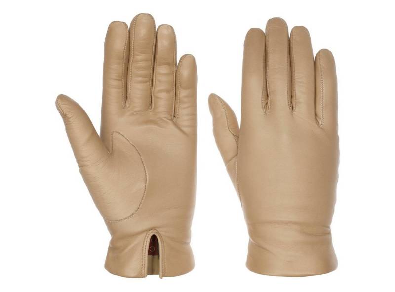 Caridei Lederhandschuhe (1-St) Fingerhandschuhe mit Futter, Made in Italy von Caridei
