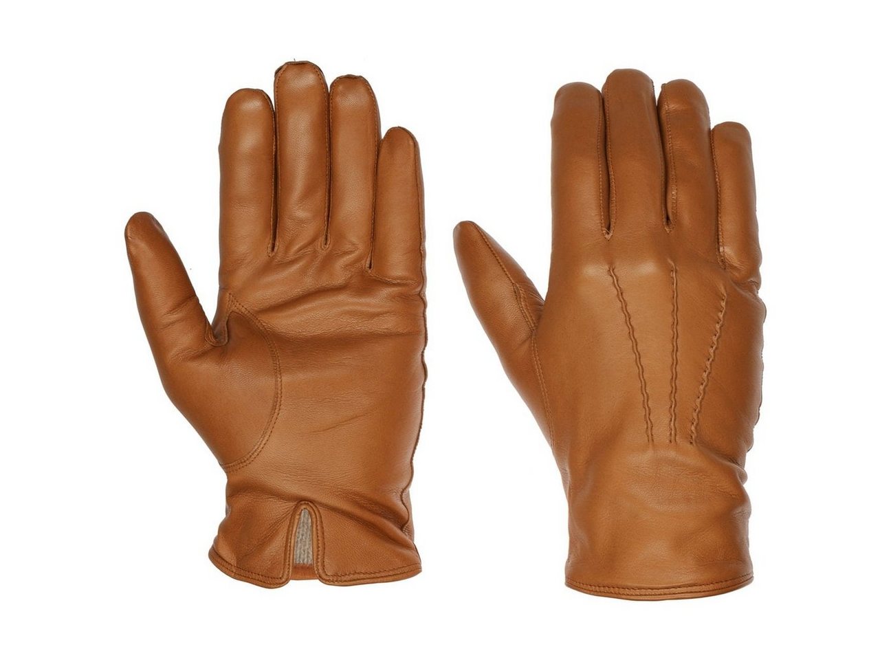Caridei Lederhandschuhe Fingerhandschuhe mit Futter, Made in Italy von Caridei