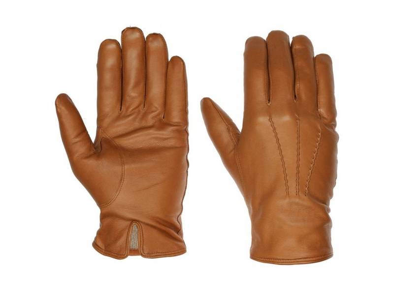 Caridei Lederhandschuhe (1-St) Fingerhandschuhe mit Futter, Made in Italy von Caridei