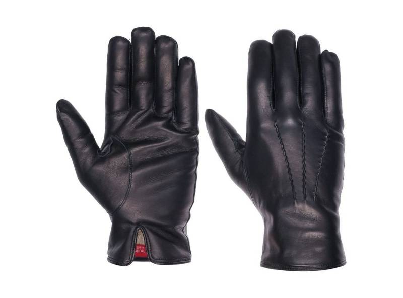 Caridei Lederhandschuhe (1-St) Fingerhandschuhe mit Futter, Made in Italy von Caridei