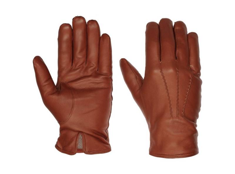 Caridei Lederhandschuhe (1-St) Fingerhandschuhe mit Futter, Made in Italy von Caridei