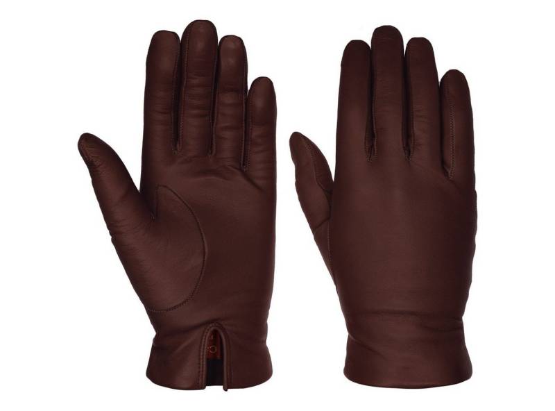 Caridei Lederhandschuhe (1-St) Fingerhandschuhe mit Futter, Made in Italy von Caridei