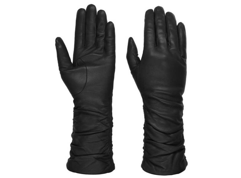 Caridei Lederhandschuhe (1-St) Fingerhandschuhe mit Futter, Made in Italy von Caridei