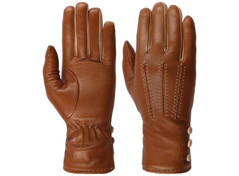 Caridei Lederhandschuhe (1-St) Handschuhe mit Futter, Made in Italy von Caridei