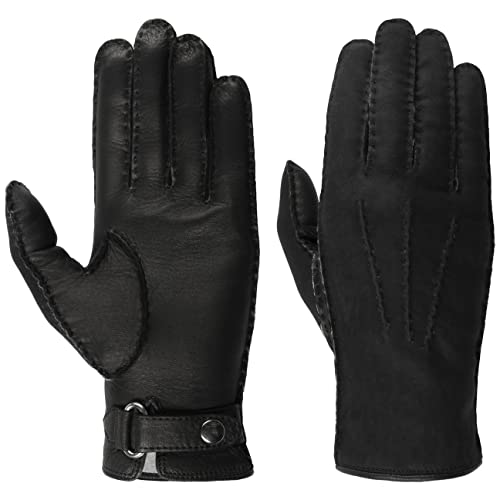 Caridei Merino Deer Damenhandschuhe Handschuhe Fingerhandschuhe Lederhandschuhe (7 HS - schwarz) von Caridei