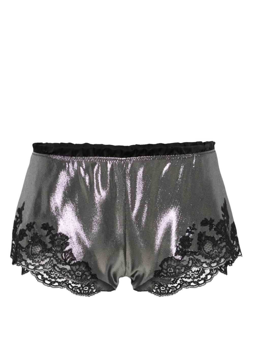 Carine Gilson Pyjamashorts mit Spitze - Silber von Carine Gilson