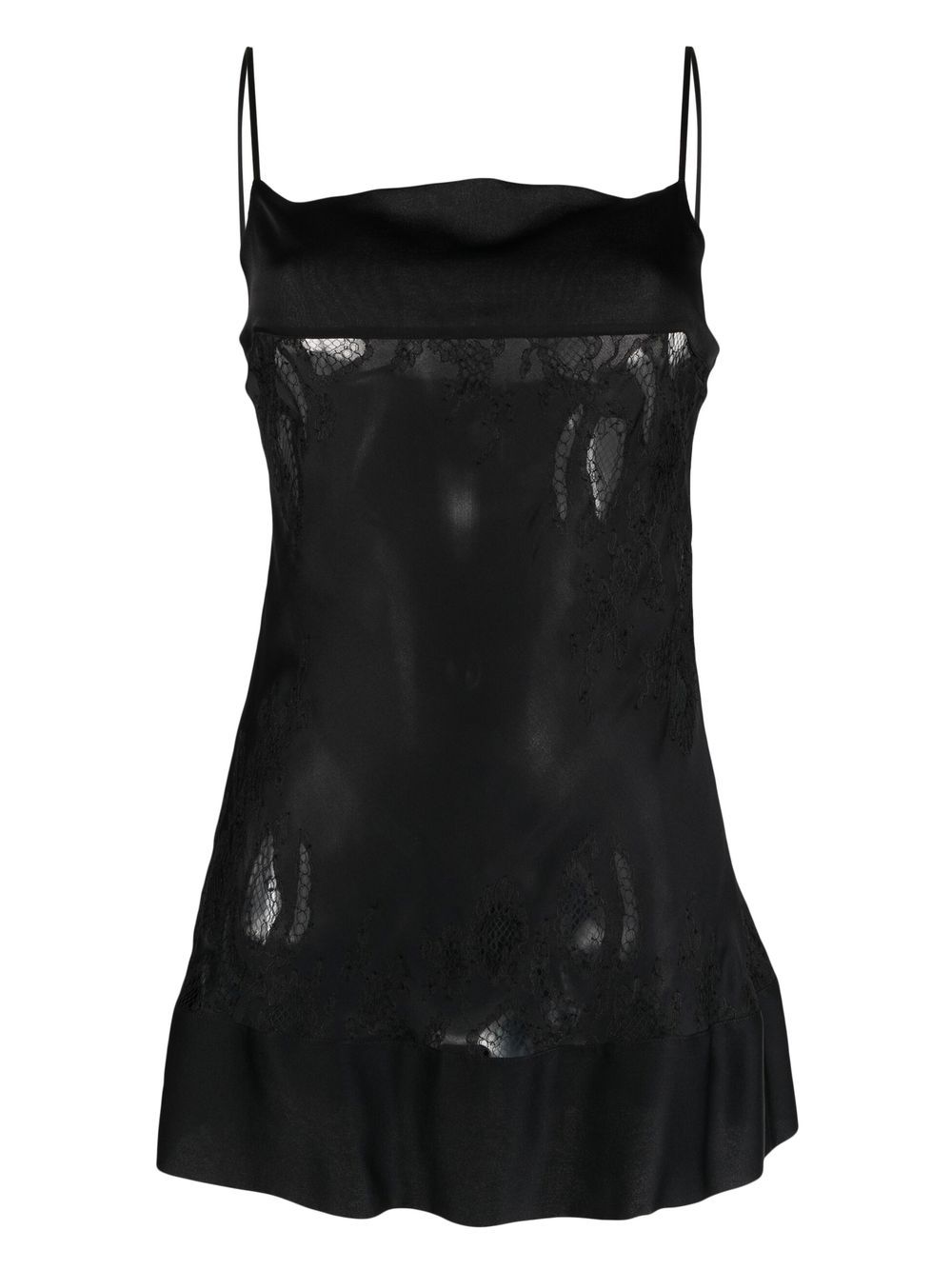 Carine Gilson Babydoll-Kleid mit Spitzeneinsatz - Schwarz von Carine Gilson