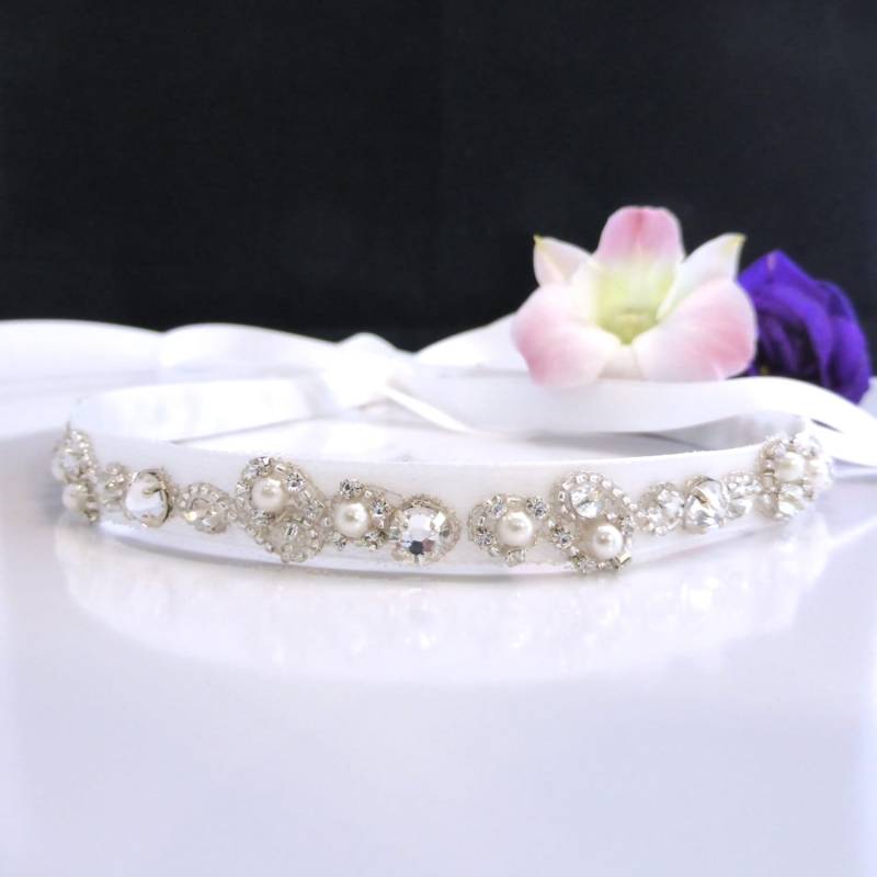 Hochzeitsgürtel Mit Perlen Und Swarovski-Kristallen, Juwelengürtel, Gürtel Für Brautkleid Hochzeitsgürtel Mit Perlen Und Swarovski-Kristallen, Juwelengürtel, Gürtel Für Brautkleid von CariniAccessoires