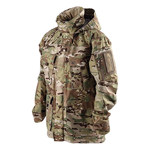 Carinthia TRG Jacket Atmungsaktive Nässeschutz-Jacke Herren Regenjacke, wasserdichte, winddichte Outdoor-Jacke mit Kapuze, Multicam von Carinthia