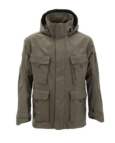 Carinthia TRG Jacket Atmungsaktive Nässeschutz-Jacke Herren Regenjacke, wasserdichte, winddichte Outdoor-Jacke mit Kapuze, Oliv von Carinthia