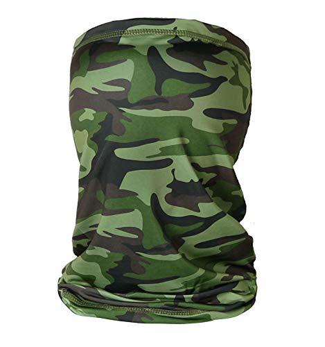 Caripe Damen Herren Multifunktionstuch Gesichtsmaske Bandana Schlauchtuch Gesichtsschutz Sport Motorrad Fahrrad Schlauchschal elastisch el20 (Camouflage grün) von Caripe