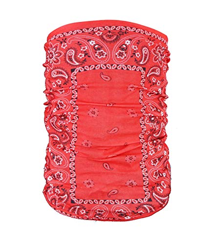 Caripe Multifunktionstuch Damen Herren Gesichtsmaske Bandana Schlauchtuch Gesichtsschutz Sport Motorrad Fahrrad Schlauchschal elastisch (Paisley 63) von Caripe