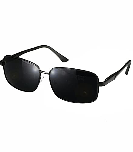 Caripe Sonnenbrille polarisiert Herren Fahrerbrille Sportbrille Fahrrad Biker 8832 (Schwarz Matt Schwarz Polarisiert) von Caripe