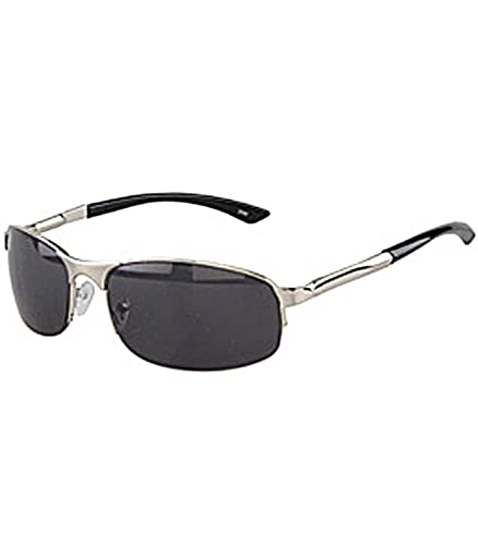Caripe sportliche Sonnenbrille Herren rechteckig rahmenlos verspiegelt - herso (One Size, 2005 silber black getönt) von Caripe