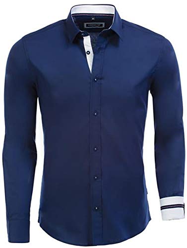 CARISMA Hemd Uni mit Applikationen Navy L von Carisma