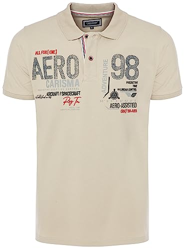 Carisma Kurzarm Poloshirt für Herren 100% Baumwolle ? Herren Polo Shirt mit Stickerei ? Angenehmes Regular Fit Shirt für Büro und Freizeit 4666 BE 3XL von Carisma