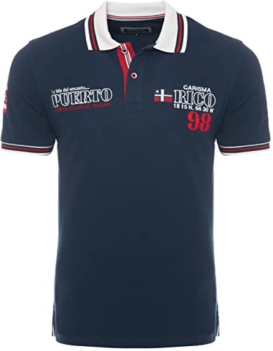 Carisma Kurzarm Poloshirt für Herren 100% Baumwolle • Herren Polo Shirt mit Stickerei • Angenehmes Regular Fit Shirt für Büro und Freizeit 4665 Navy 4XL von Carisma