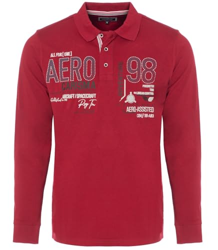 Carisma Langarm Poloshirt für Herren 100% Baumwolle ? Herren Langarmshirt mit Stickerei ? Angenehmes Regular Fit Longsleeve für Büro und Freizeit 3445 RE 5XL von Carisma