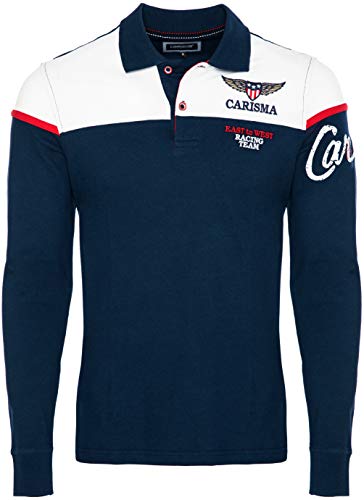 Carisma Langarm Poloshirt für XL, Blau 100% Baumwolle • Herren Langarmshirt mit Stickerei • Angenehmes Regular Fit Longsleeve 3432 Navy XL Carisma Langarm Poloshirt für XL, Blau 100% Baumwolle • Herren Langarmshirt mit Stickerei • Angenehmes Regular Fit Longsleeve 3432 Navy XL von Carisma