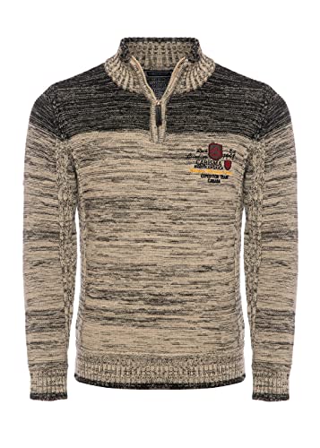 Carisma Strickpullover für Herren • Herren Troyer mit Stickerei • Angenehmer Regular Fit Pullover für Büro und Freizeit 7803 BEIGE 3XL von Carisma