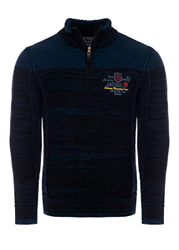 Carisma Strickpullover für Herren • Herren Troyer mit Stickerei • Angenehmer Regular Fit Pullover für Büro und Freizeit 7803 Navy S von Carisma