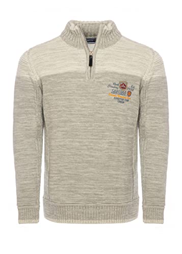 Carisma Strickpullover für Herren • Herren Troyer mit Stickerei • Angenehmer Regular Fit Pullover für Büro und Freizeit 7803 Grey L von Carisma