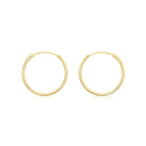 Carissima Gold Damen 1.2 mm, 15 mm Sleeper Creolen 9k (375) 1.53.9809 von CARISSIMA