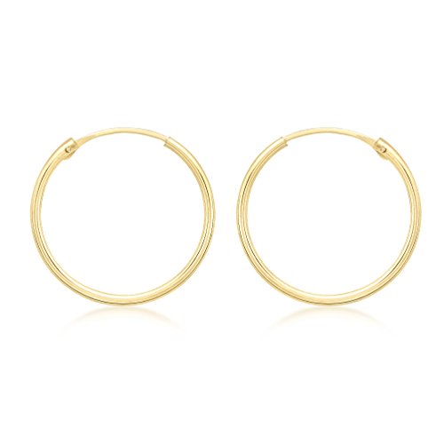 Carissima Gold Damen 1.2 mm, 18 mm Sleeper Creolen 9k (375) 1.53.9819 von CARISSIMA