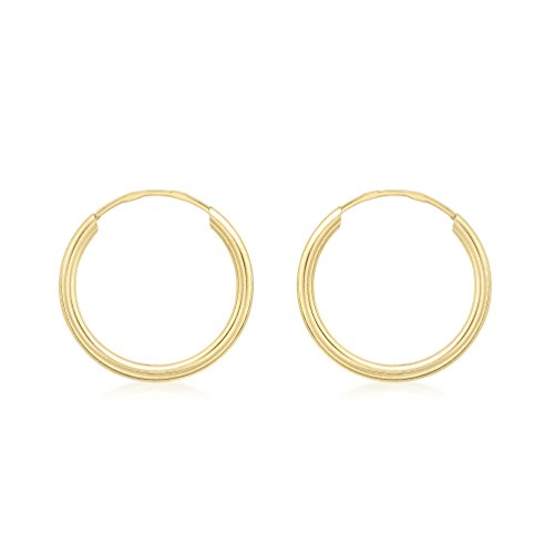 Carissima Gold Damen 1.5 mm, 15 mm Sleeper Creolen 9k (375) Gelbgold 1.53.9839 von CARISSIMA