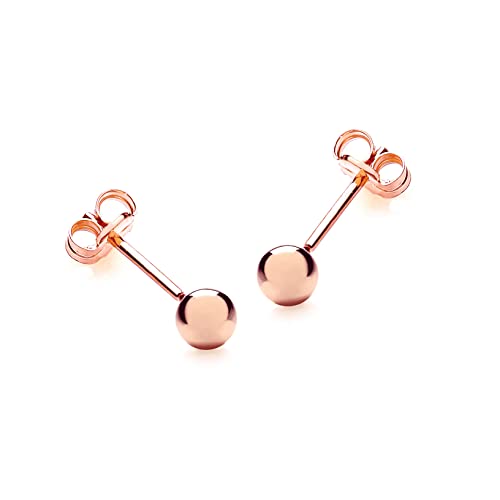 Carissima Gold Damen 4 mm Ball Ohrstecker 18k (750)Rotgold von CARISSIMA