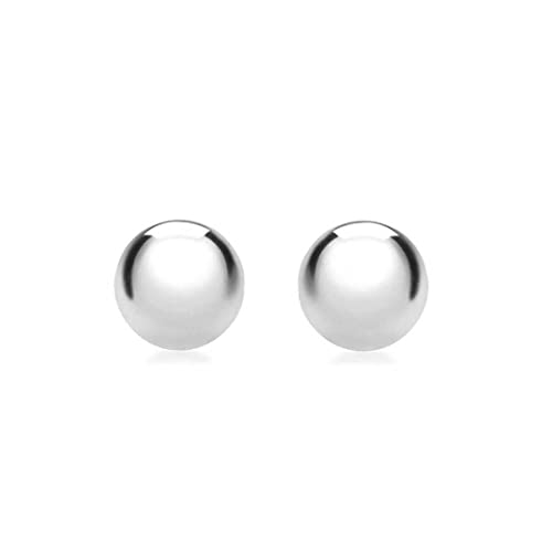 CARISSIMA Damen-Ohrstecker 18ct 4mm Ball Stud Earrings 750 Weißgold - 7.55.6773 von CARISSIMA