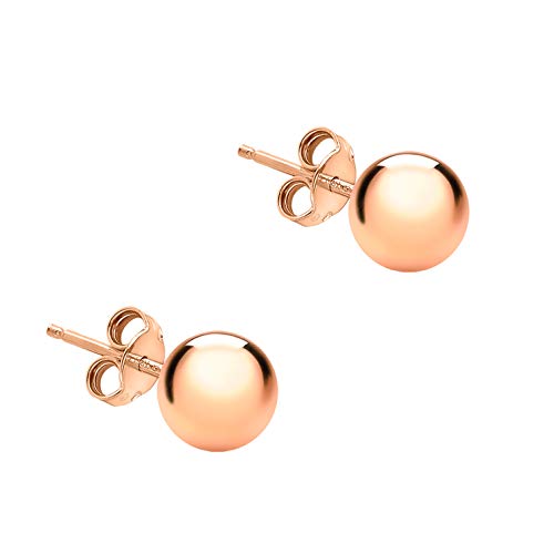 CARISSIMA Damen-Ohrstecker 18 ct 5 mm Ball Stud Earrings 750 Rotgold - 7.55.0593 von CARISSIMA