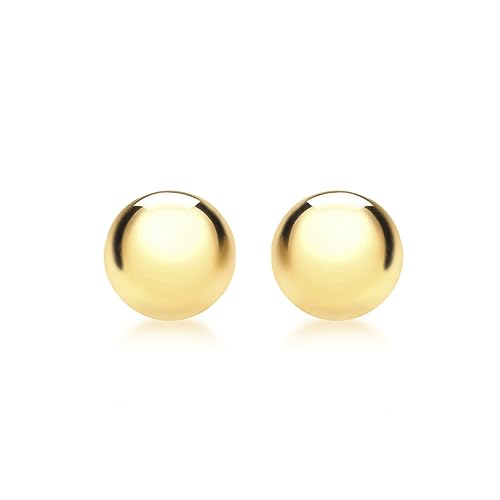 Carissima Gold Damen 9k (375) Gelbgold 10mm Halb Ball Poliert Ohrstecker 1.55.0513 von CARISSIMA