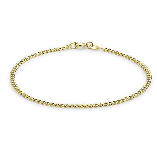 Carissima Gold Damen 9k (375) Gelbgold Hollow 2mm Panzerkette-Armband 18cm/7zoll 1.23.0181 von CARISSIMA