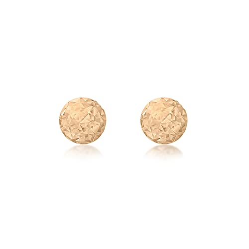 Carissima Gold Damen 9k (375) Rotgold 3 mm Diamantschliff Ball Ohrstecker 5.55.7989 von CARISSIMA