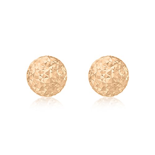 Carissima Gold Damen 9k (375) Rotgold 6 mm Diamantschliff Ball Ohrstecker 5.55.8049 von CARISSIMA