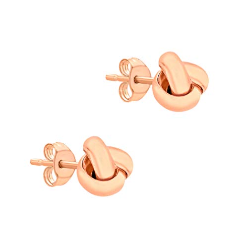 Carissima Gold Damen 9k (375) Rotgold 7mm Triple Knoten Ohrstecker von CARISSIMA