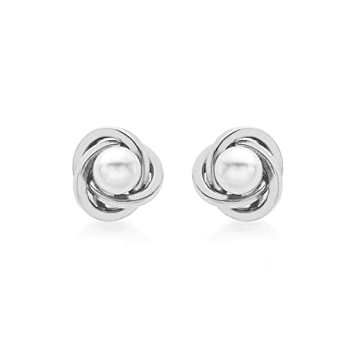 CARISSIMA Damen-Ohrstecker Pearl Knot Stud 9 Karat 375 Weißgold 5.57.3313 von CARISSIMA