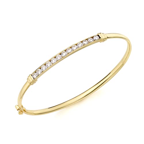 Carissima Gold Damen Armreif 9 Karat (375) Gelbgold Zirkonia 1.37.0346 von CARISSIMA